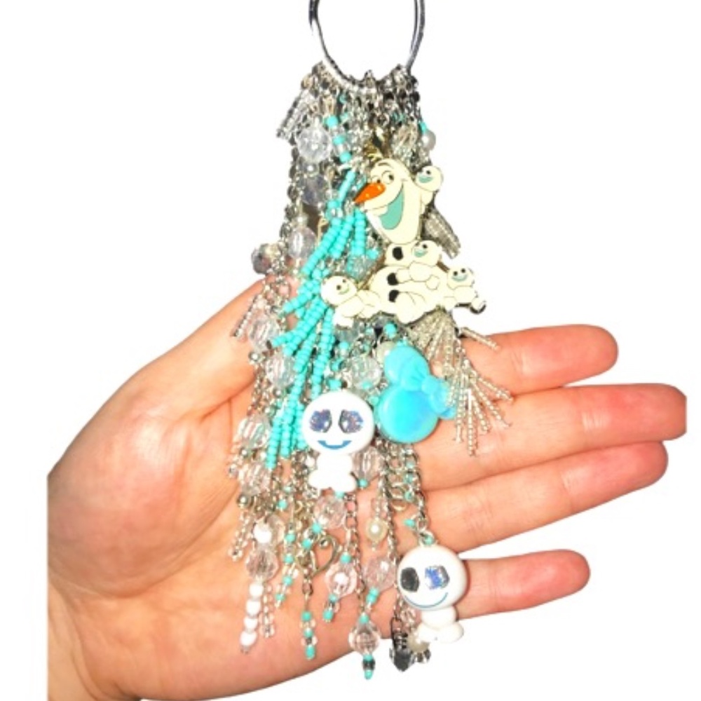 Disney Frozen Olaf & Snow Babies Handmade Bag Charm Keychain
